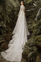 Brautkleid Elegant Natürliche Taille T-Shirt Schaufel Lange Spitze - Seite 2