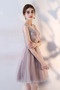 Natürliche Taille V-Ausschnitt Rosendekor Glamouröse A-Linie Sommer Brautjungfernkleid - Seite 4