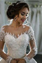 Natürliche Taille Birneförmig Tüll Lange Juwel Vintage Brautkleid - Seite 3