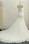 Natürliche Taille Herbst Apfelförmig Spitze Ärmellos Brautkleid - Seite 2