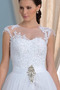 Bördeln Glamouröse Durchsichtige Rücken Asymmetrisch Brautkleid - Seite 4