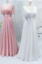 Lockere Ärmel Kurze Ärmel Gerüscht Reißverschluss Chiffon Abendkleid - Seite 5