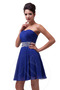 Chiffon A-Linie Perlengürtel Elegant Sommer Trägerlos Abendkleid - Seite 3