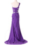 Schmuck dekorativ Mieder Drapierung Natürliche Taille Chiffon Abendkleid - Seite 4