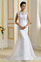 Elegant Drapierung Meerjungfrau Tiefe Taille Strand Brautkleid - Seite 1