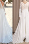Brautkleid Lange Ärmel V-Ausschnitt Strand Lockere Ärmel Elegant - Seite 2