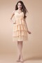 A-Linie Strand Mehrschichtige Rosendekor Gerüscht Chiffon Brautjungfernkleid - Seite 1