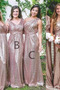 Natürliche Taille Lange Ärmellos Mittelgröße Frühling Brautjungfernkleid - Seite 4