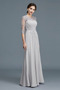Durchsichtige Ärmel sieben Ärmellänge Natürliche Taille Elegant Brautmutterkleid - Seite 4