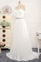 Natürliche Taille Chiffon Sweep Zug Spaghettiträger A-Linie Brautkleid - Seite 3