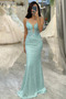 Abendkleid Sexy Oberschenkel-Hoch Geschlitzt Spitze Ärmellos Spaghettiträger - Seite 1