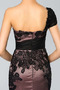 Spitzen-Overlay Natürliche Taille Elegant Asymmetrische Ärmel Abendkleid - Seite 4