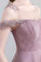 Luxus Gekappte Ärmel Natürliche Taille Schaufel Sommer Brautjungfernkleid - Seite 5