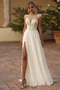 Brautkleid Strand Elegant Tiefer V-Ausschnitt Bodenlang Sommer - Seite 1