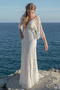 Brautkleid Rückenfrei Elegant Lockere Ärmel Tiefer V-Ausschnitt - Seite 3