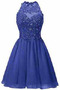 Cocktailkleid Knielang Natürliche Taille Juwel Glamouröse Applike - Seite 8
