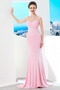 Sweep Zug Ärmellos Natürliche Taille Juwel Mittelgröße Sexy Abendkleid - Seite 1