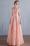 Ballkleid Luxus 3/4 Länge Ärmel Natürliche Taille Applike Schulterfrei - Seite 1