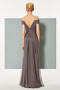 V-Ausschnitt Rückenfrei Natürliche Taille Sweep Zug Chiffon Abendkleid - Seite 2