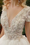 Brautkleid Tüll Natürliche Taille T-Shirt V-Ausschnitt Schmuck dekorativ Mieder - Seite 5