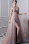 Natürliche Taille Ärmellos Reißverschluss edel Sommer A-Linie Abendkleid - Seite 4