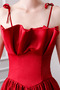 Knöchellang Natürliche Taille Satin Rücken Schnürung Ärmellos Ballkleid - Seite 4