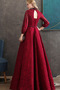 Abendkleid A-Linie Spitzen-Overlay Durchsichtige Ärmel Lange Ärmel - Seite 2
