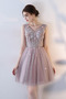 Natürliche Taille V-Ausschnitt Rosendekor Glamouröse A-Linie Sommer Brautjungfernkleid - Seite 3