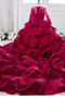 Durchsichtige Ärmel Mehrschichtige Rüsche Natürliche Taille Winter Blumenmädchenkleid - Seite 5