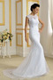 Elegant Drapierung Meerjungfrau Tiefe Taille Strand Brautkleid - Seite 2