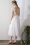 Brautkleid Outdoor Natürliche Taille Bördeln A-Linie Tüll Ärmellos - Seite 2