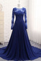 Natürliche Taille Juwel Spitzen-Overlay Spitze A-Linie Abendkleid - Seite 5