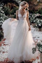 Brautkleid Bodenlang im Freien Natürliche Taille Ärmellos Elegant - Seite 1