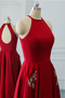 Juwel Knöchellang edel Satin Natürliche Taille Frühling Ballkleid - Seite 7