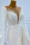 Brautkleid Lange Ärmel Natürliche Taille Perle Meerjungfrau Lange - Seite 7