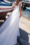 Brautkleid Übergröße Chiffon Drapierung Bateau Strand Rücken Schnürung - Seite 3