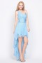 Sommer Slim Ärmellos Drapierung Baby Blau Asymmetrisch Abendkleid - Seite 4