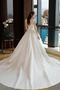 Herbst Spitze Schlicht Halle Satin A-Linie Brautkleid - Seite 6