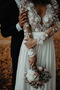 Brautkleid Lange Ärmel Luxus Knöchellang Blume Durchsichtige Reißverschluss - Seite 2