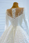 Brautkleid Lange Ärmel Natürliche Taille Perle Meerjungfrau Lange - Seite 9