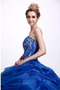 Rücken Schnürung Bodenlang Frühling Organza Formell Ballkleid - Seite 4