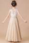 Blumenmädchenkleid Juwel Herbst Chiffon Schlüsselloch Rücken Natürliche Taille - Seite 2