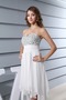 Empire Taille A-Linie Chiffon Bördeln Asymmetrisch Ballkleid - Seite 5