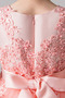 Lange Ärmel Natürliche Taille Spitze Spitzen-Overlay Juwel Blumenmädchenkleid - Seite 6
