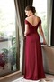 Wickeln Sie die Rotatorenmanschette Herbst Rechteck Marone Kurze Ärmel Falte Mieder Abendkleid - Seite 2