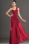 Ein Schulter Chiffon Elegant Rubin Dünn Natürliche Taille Abendkleid - Seite 1