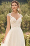 Brautkleid Chiffon Ärmellos Strand Natürliche Taille Sommer V-Ausschnitt - Seite 3