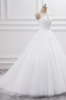 Frühling Bateau Ärmellos Mehrschichtige Bördeln A-Linie Brautkleid - Seite 3