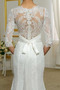 Romantisch Bateau Sweep Zug Slim Strand Spitze Brautkleid - Seite 5