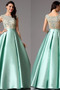 Bördeln Satin Ärmellos Swing Winter Sexy Abendkleid - Seite 1